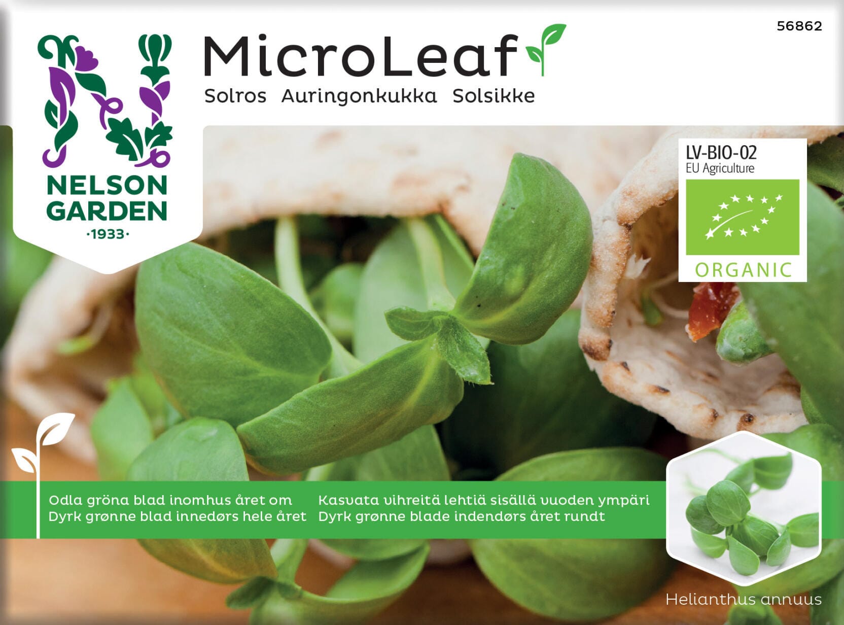 Micro Leaf Solsikke Organic Nelson Garden - Zooservice