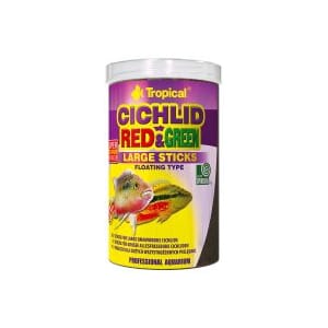 Tropical Cichlid Red & Green Large Sticks 1000ml/300g