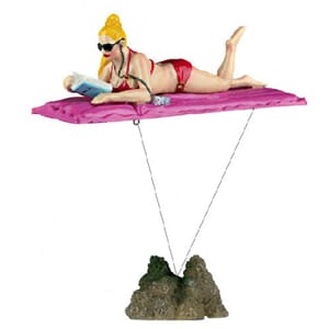 Dame på luftmadrass, flytende, 16 cm