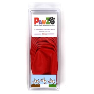 Pawz Hundesko Small 6,4cm (rød) 12stk