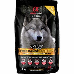 Alpha Spirit Fjærfe Comlete Moist Dog Food  3kg.