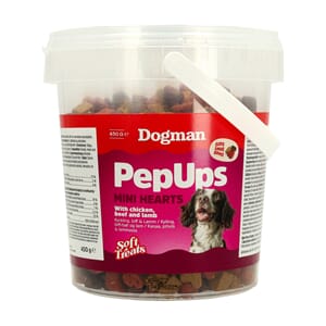 Dogman Minihjerter kylling og viltsmak 100gr