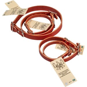 Alac Hundehalsbånd Lær 22mm x 60cm Rødbrun