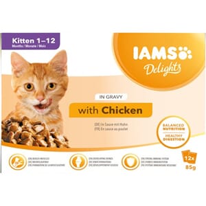 Iams Cat Delights Kitten Gravy, 12x85 g