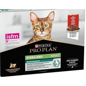 Pro Plan Cat Wet Sterilised Beef 10x85g