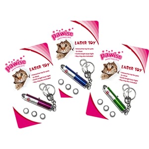 Laserpeker Katteleke inkl. batteri Klasse 1. Ass. Farger