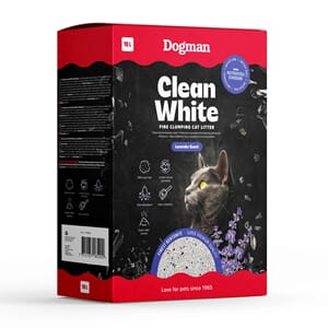 Dogman Kattesand Clean White Lavender 10liter Aktiv Kull