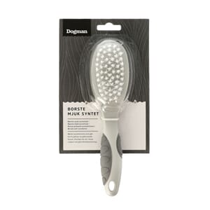Dogman Børste myk syntetisk Grå S 20,5cm
