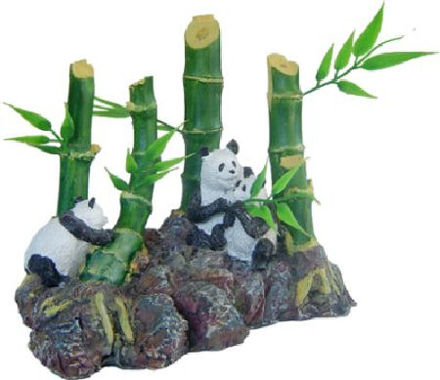 Bambuspinner Med Pandaer 17x12.5x14cm