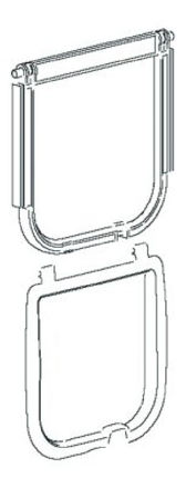 Dør KIT 406 Hvit Til Swing 5 & 7 & Microchip Ferplast