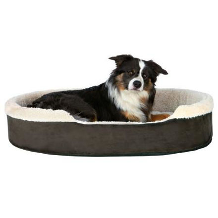 Hundeseng Cosma M/Plysj 100x75cm Mørkebrun/Beige