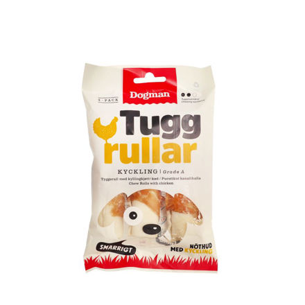 Dogman Tyggerull S m/Kylling 10cm 3pk