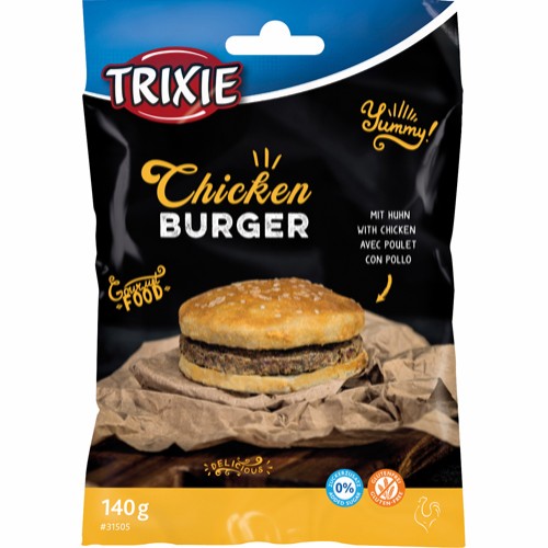 Trixie Chicken Burger med Kylling 140g