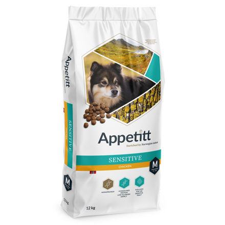 Appetitt Sensitive Chicken Medium Breed hundefôr 12 kg