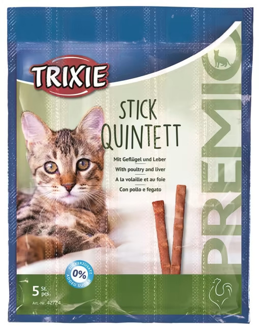 Trixie Premio Quadro-Sticks Fugl og Lever 4pack