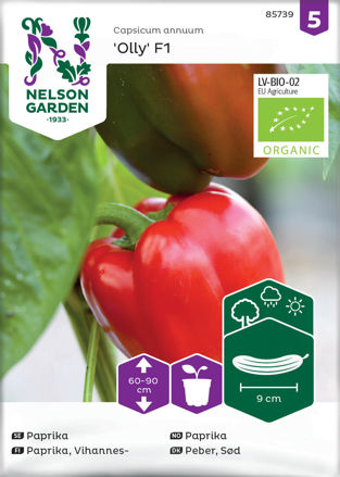 Paprika, Olly F1, Organic, Nelson Garden