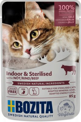 Bozita Cat Sterilized & Indoor Beef Gele 85g