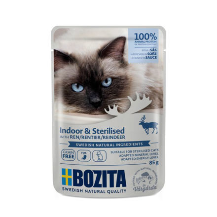 Bozita Cat Sterilized & Indoor Reinsdyr Saus 85g
