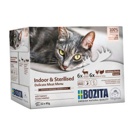 Bozita Cat Sterilized & Indoor Multibox Saus 12x85g