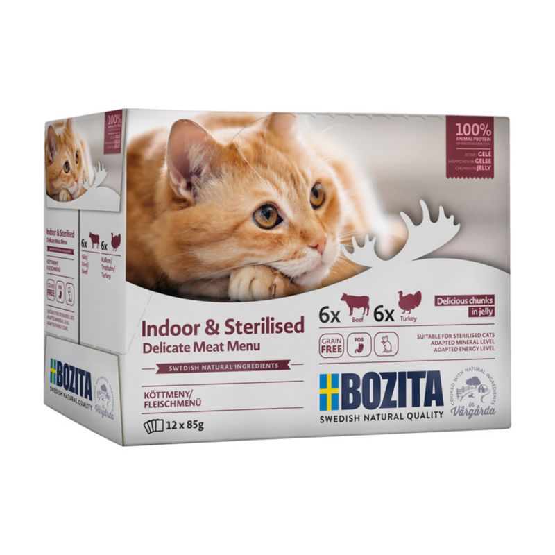 Bozita Cat Sterilized & Indoor Multibox Gele 12x85g