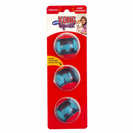 KONG Leke Squeezz Action Ball 3p Flerfarget ø6cm