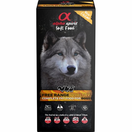 Alpha spirit Fjærfe Moist Complete Dog Food 9kg (45x200)