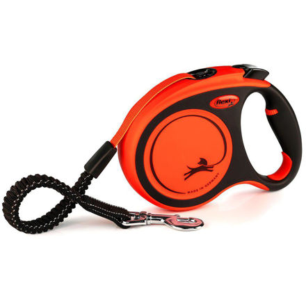 Flexi Koppel Xtreme L Bånd 8m Svart/Orange Max55kg