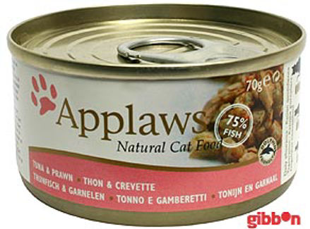 Applaws Katt Konserv Tuna Fillet & Prawn 70gr