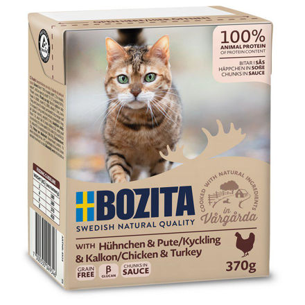 Bozita Biter I Saus Med Kylling & Kalkun 370gr