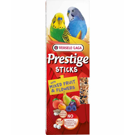 Versele-Laga Prestige Sticks Undulat 2pk Frukt & Blomst 60gr